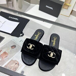 Chanel flat slippers open-toe sandals
